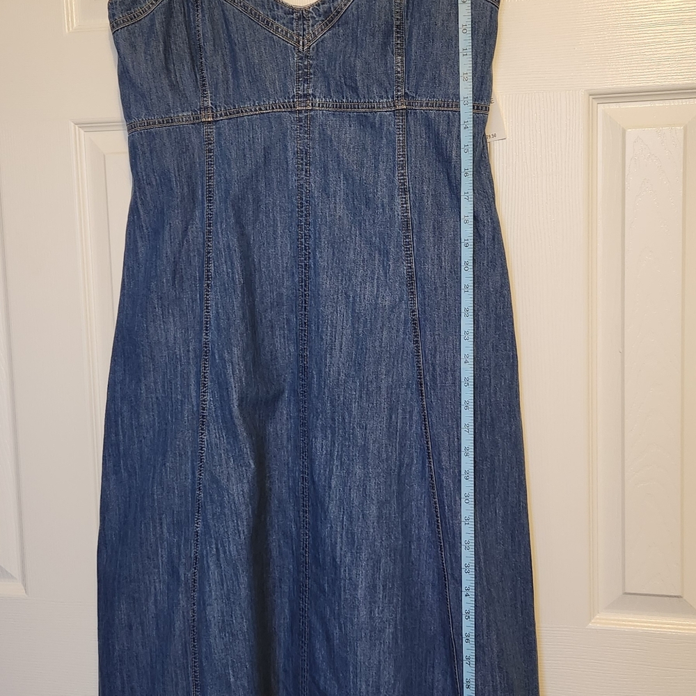 On 34th Women's Denim Sweetheart-Neck Midi Dress Size XL NWT MSRP $79.50 - Picture 8 of 12